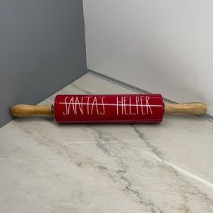 Rae Dunn Ceramic Santa's Helper Rolling Pin